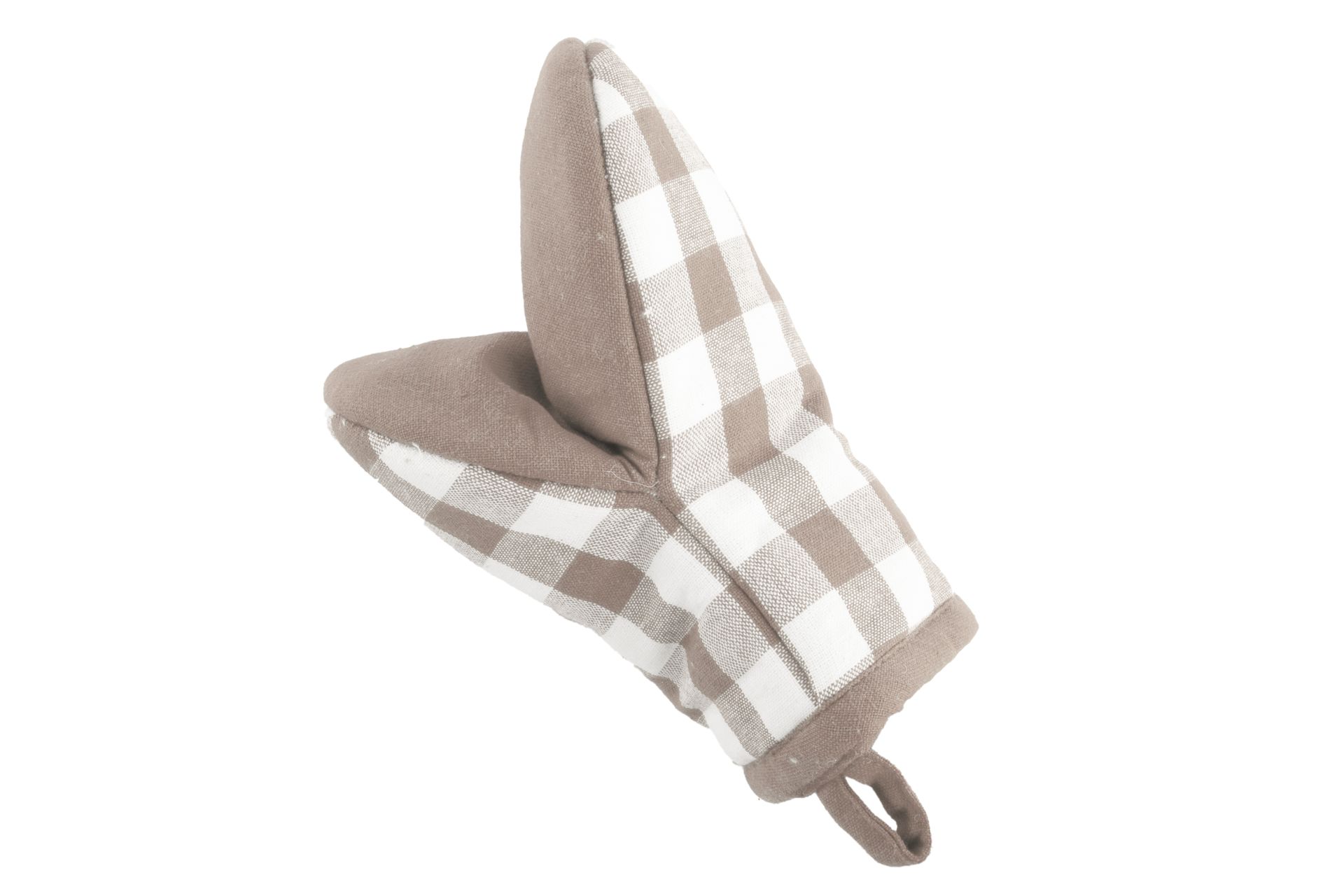 Tiseco Home Studio Gripper Gingham 13x19 cm Taupe 2 stuks