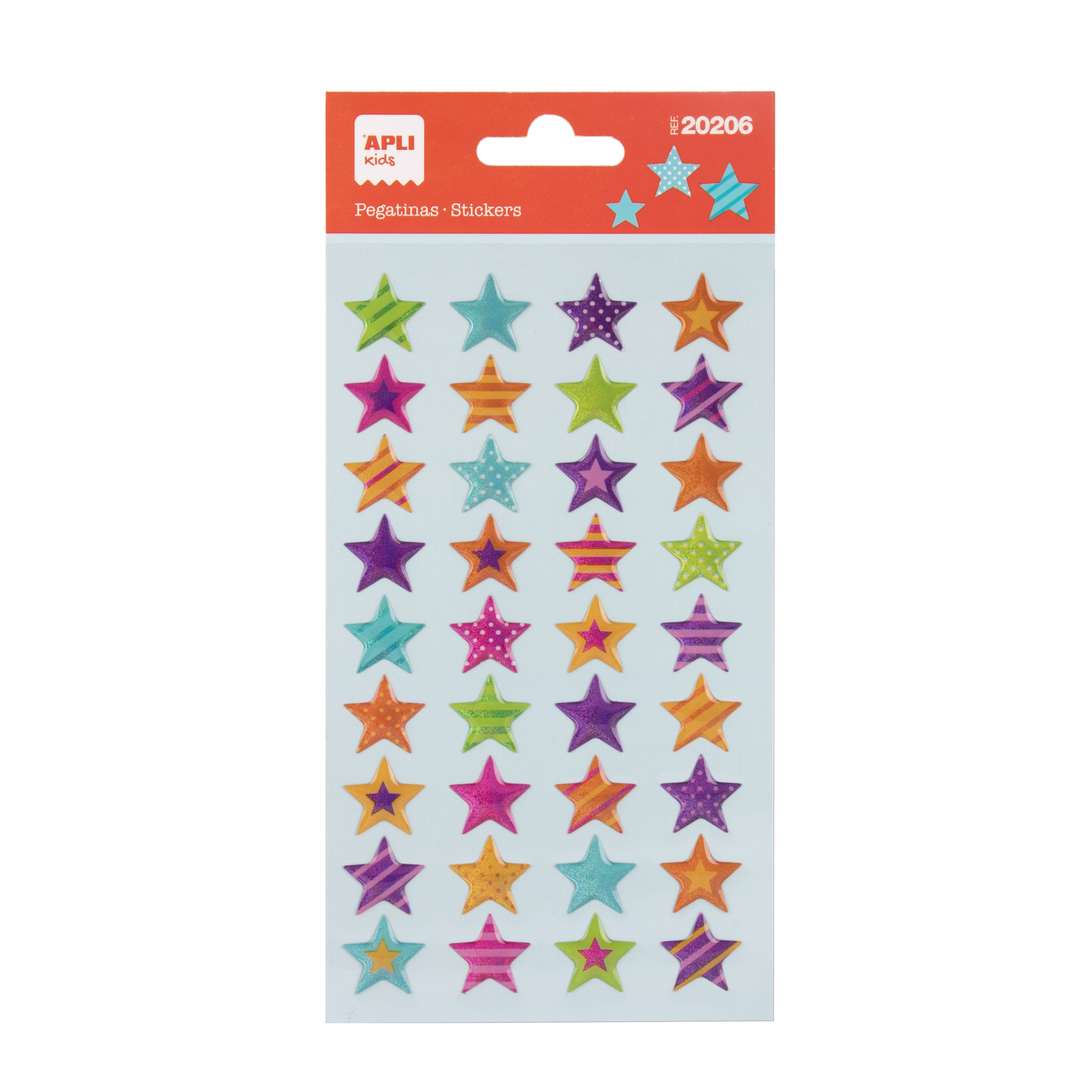 Apli Kids Stickers Glittersterren 36 stuks
