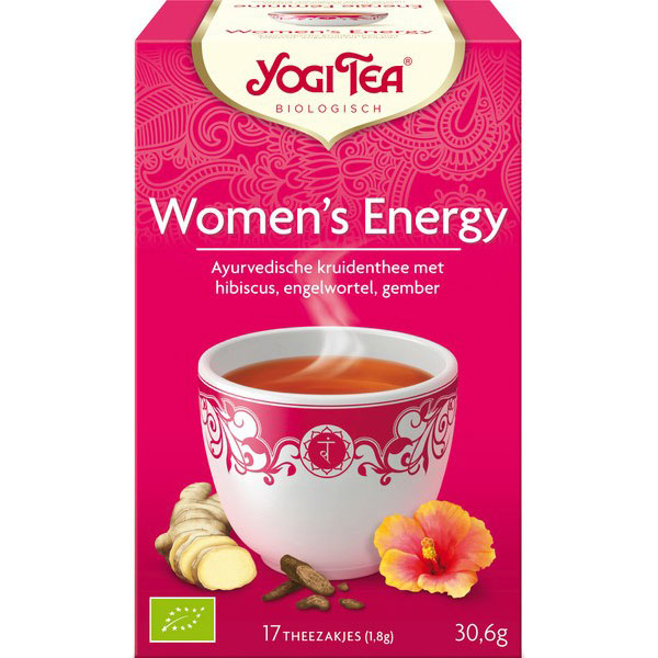 Yogi Tea Women's Energy Bio 17 Builtjes Hibiscus, Engelwortel & Gember
