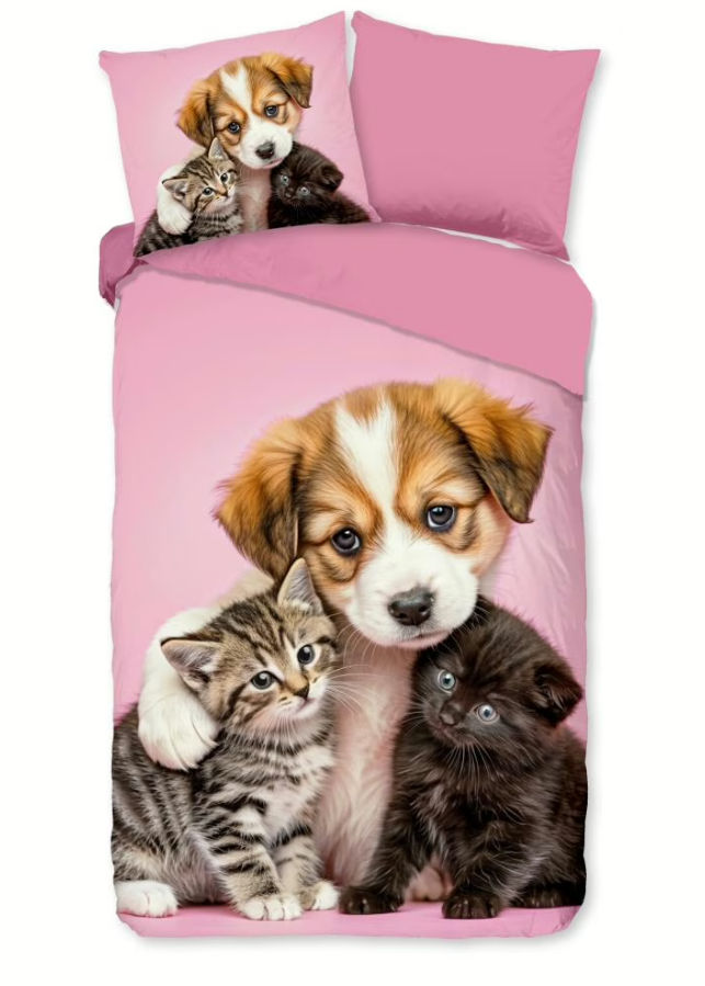 Pure Luxury Dekbedovertrekset Kids Amis 140x220 cm Microvezel Roze