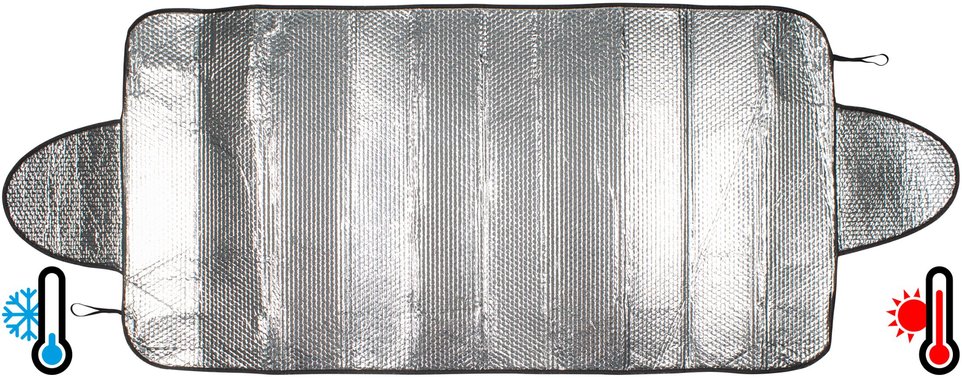 Voorruitfolie aluminium 140x70cm scherm anti-ijsdek - met zuignappen