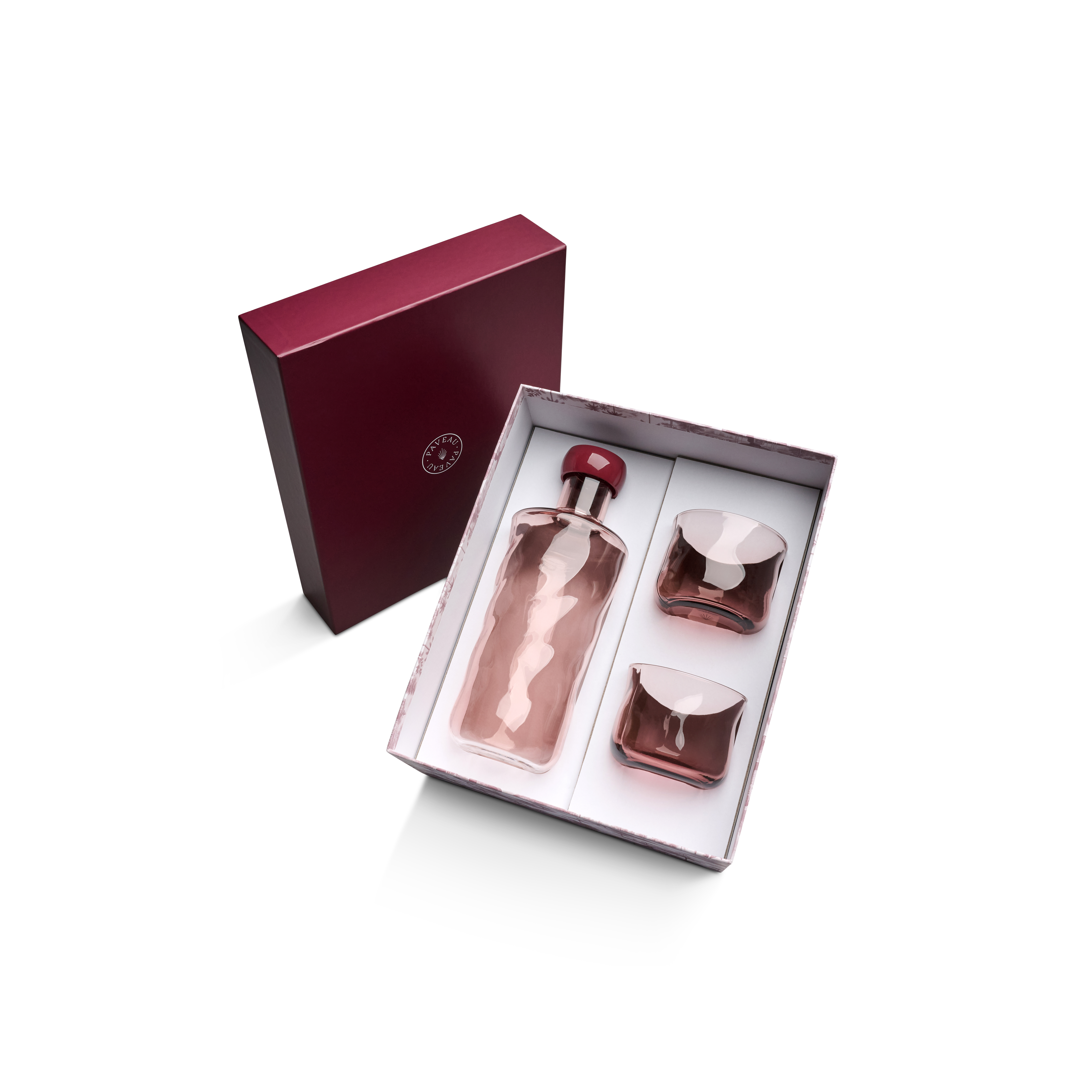Paveau Set Swirl Medium Silt - Fles/Karaf 750ml met 2 Glazen 240ml