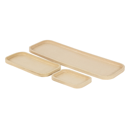 Decopatch Rechthoekige Plateau 3 stuks Kraft - 45x15x1.5/25.5x15x1.5/10x15x1.5