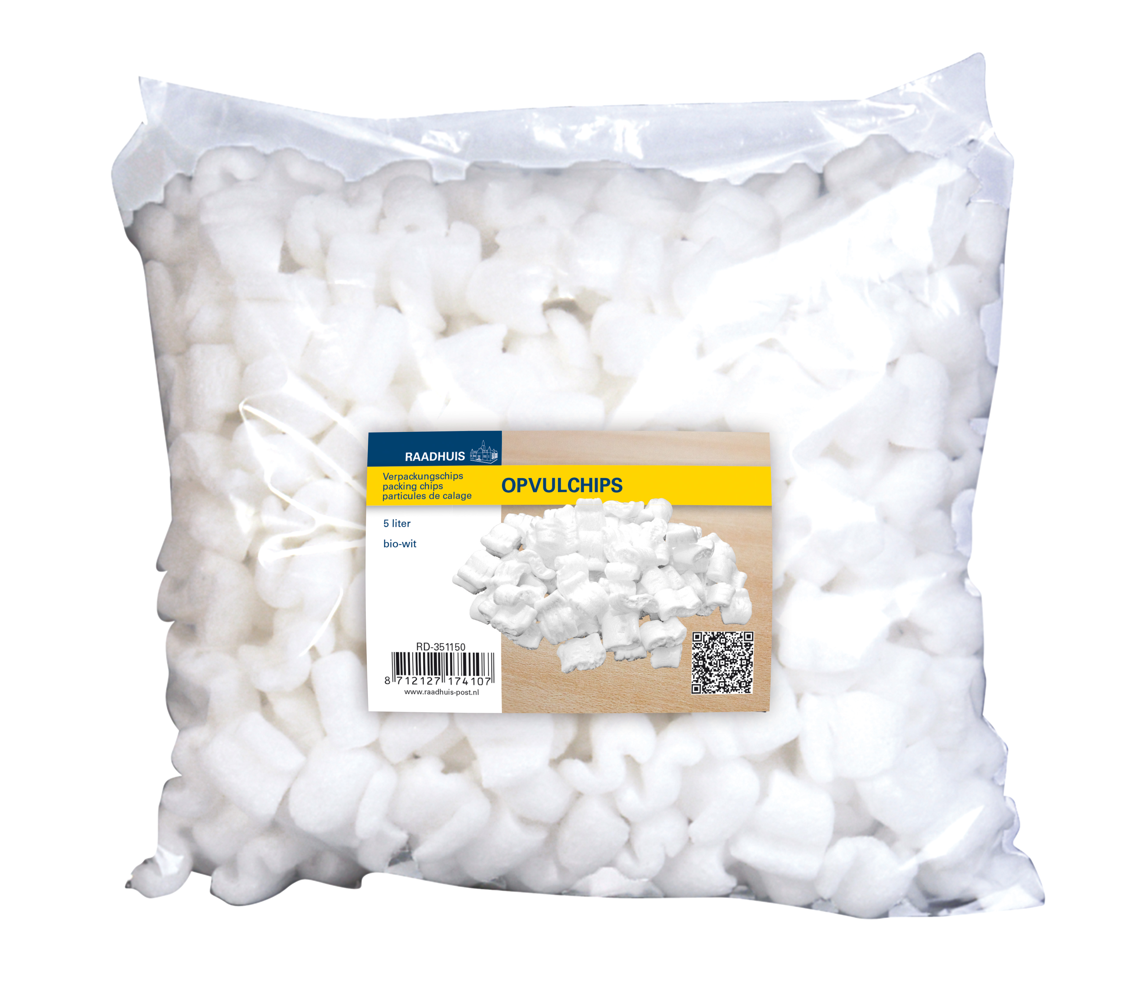 Raadhuis Opvulchips Wit 5 l