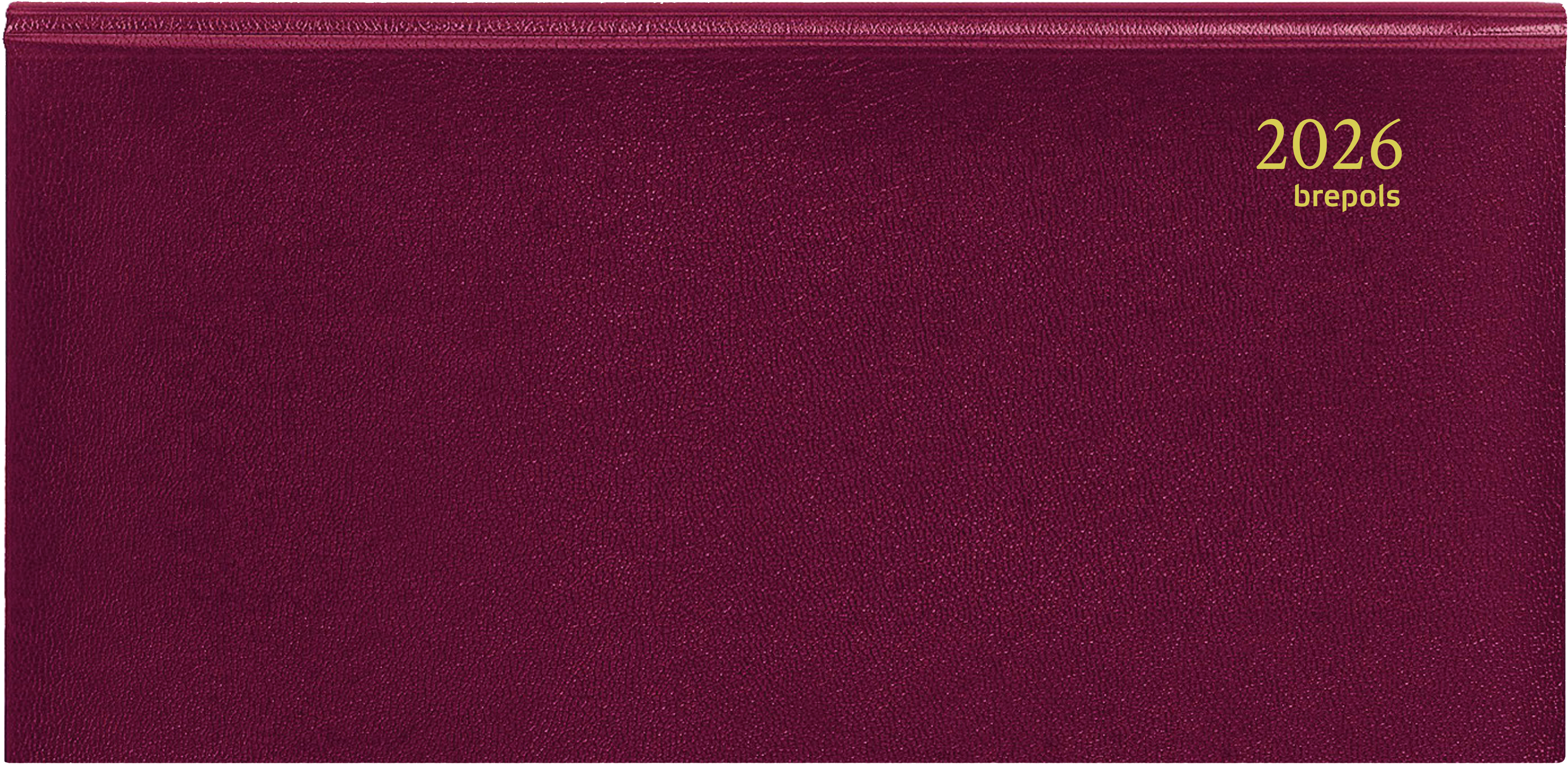 Brepols Agenda 2026 Breprint Lima 1week/2pag Bordeaux 16.6x8.1 cm