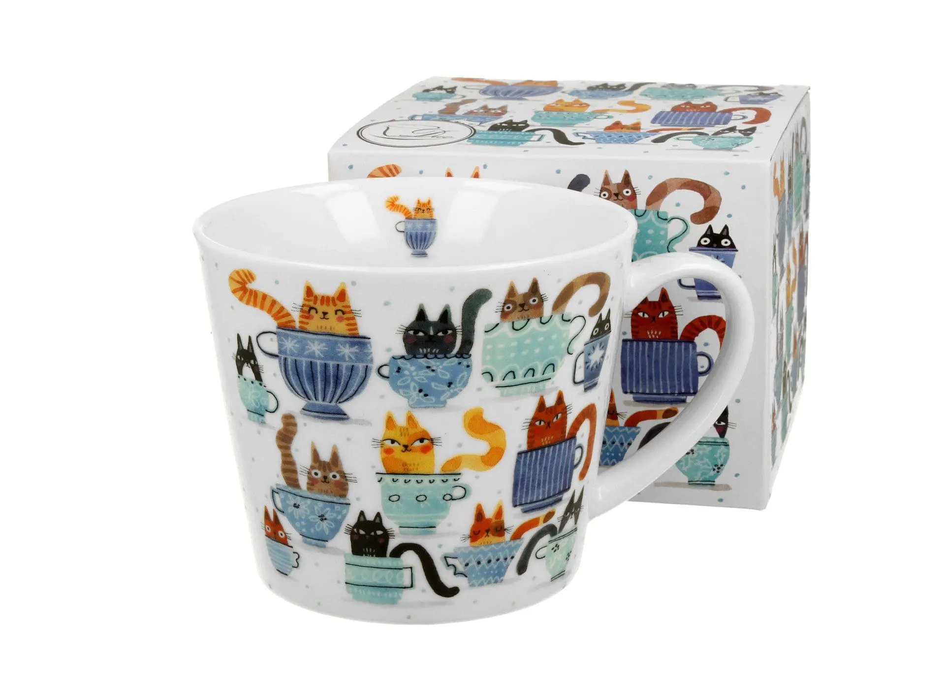 Duo Porcelain Mok Duo Cats 600ml Teacup Cats