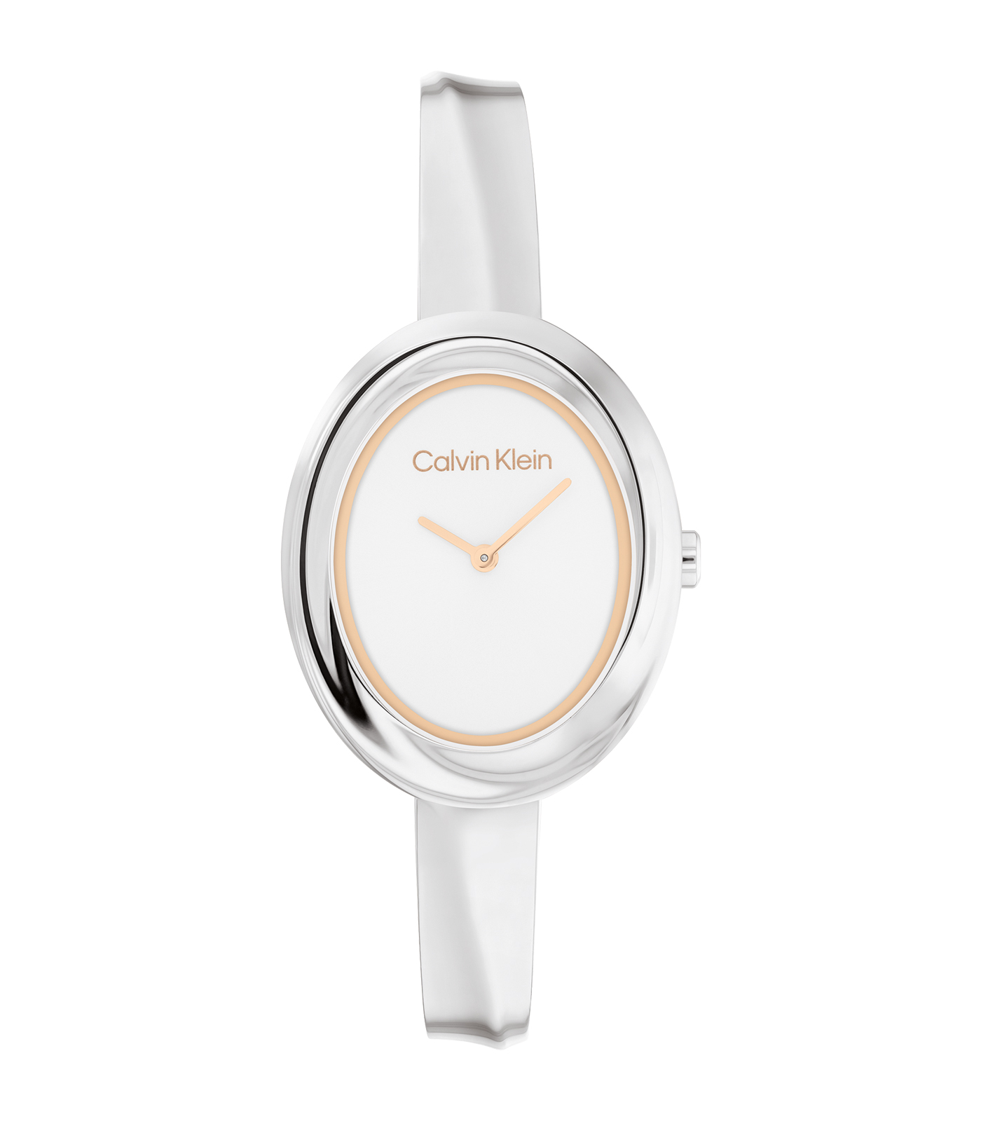 Calvin Klein Polshorloge Twisted Bezel Zilver