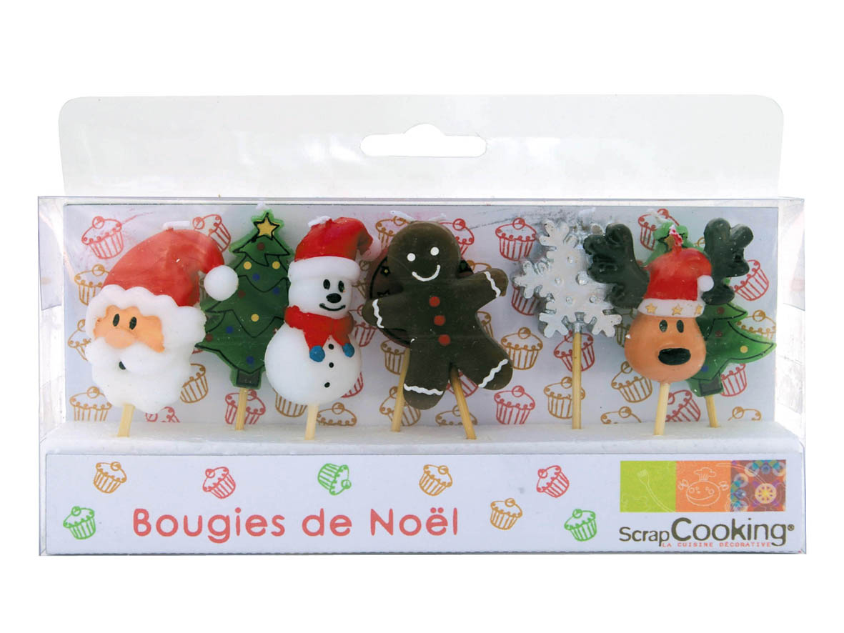 ScrapCooking Deco Kaarsen Kerst 8 stuks