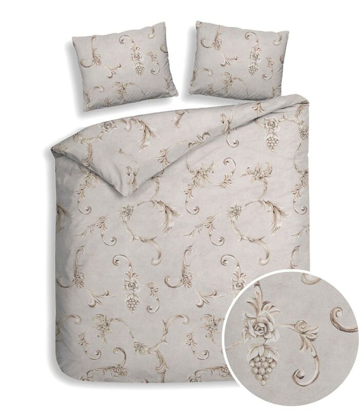 Heckettlane Dekbedovertrekset Rosalie Grey 200x220 cm Flanel
