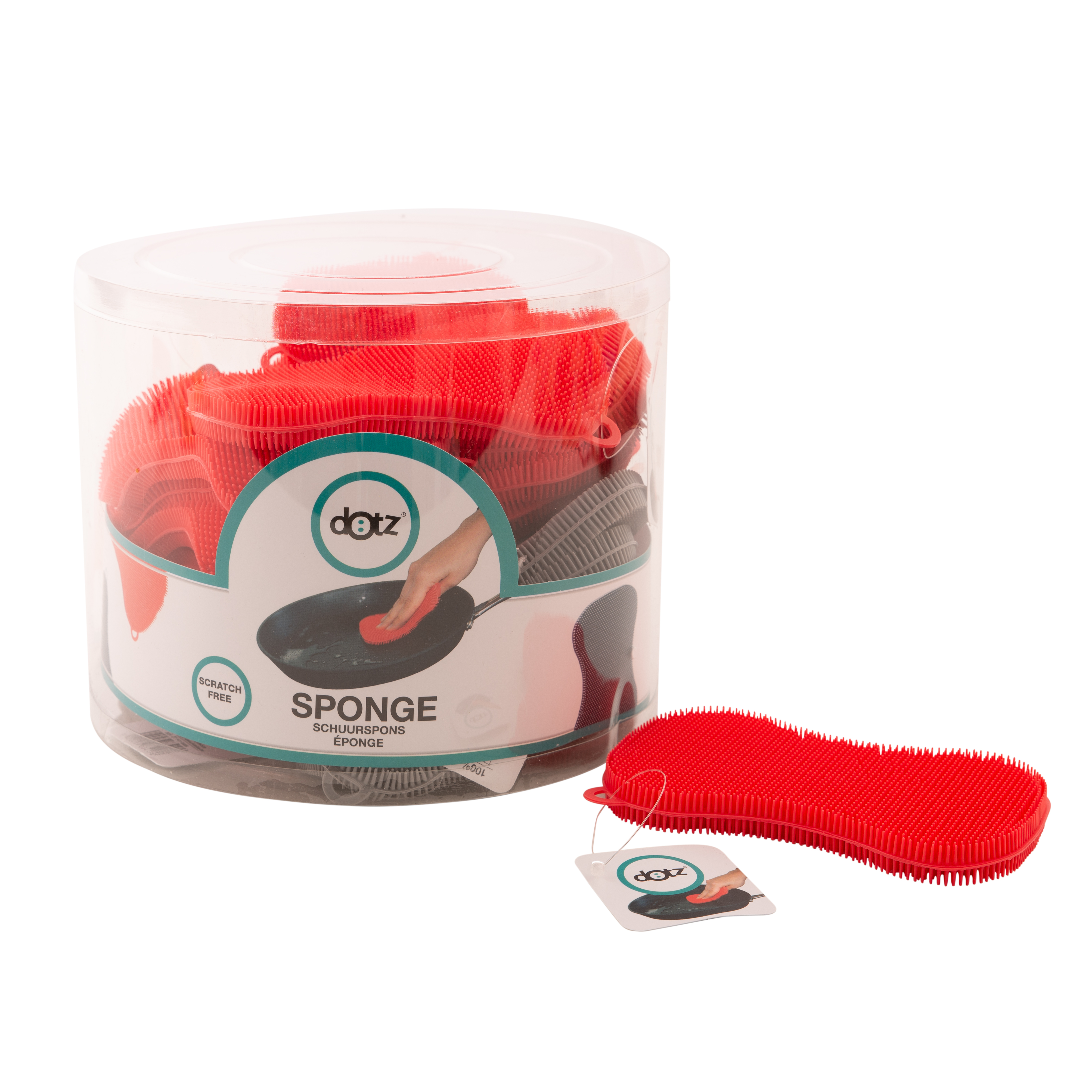 Dotz Schuurspons Tweezijdig 13x8 cm - Grove/Fijne Zijde - assorti - prijs per stuk