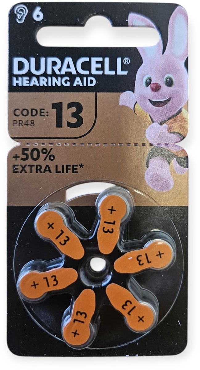 Duracell Batterij DA13 Oranje voor Hoorapparaat - 6 stuks