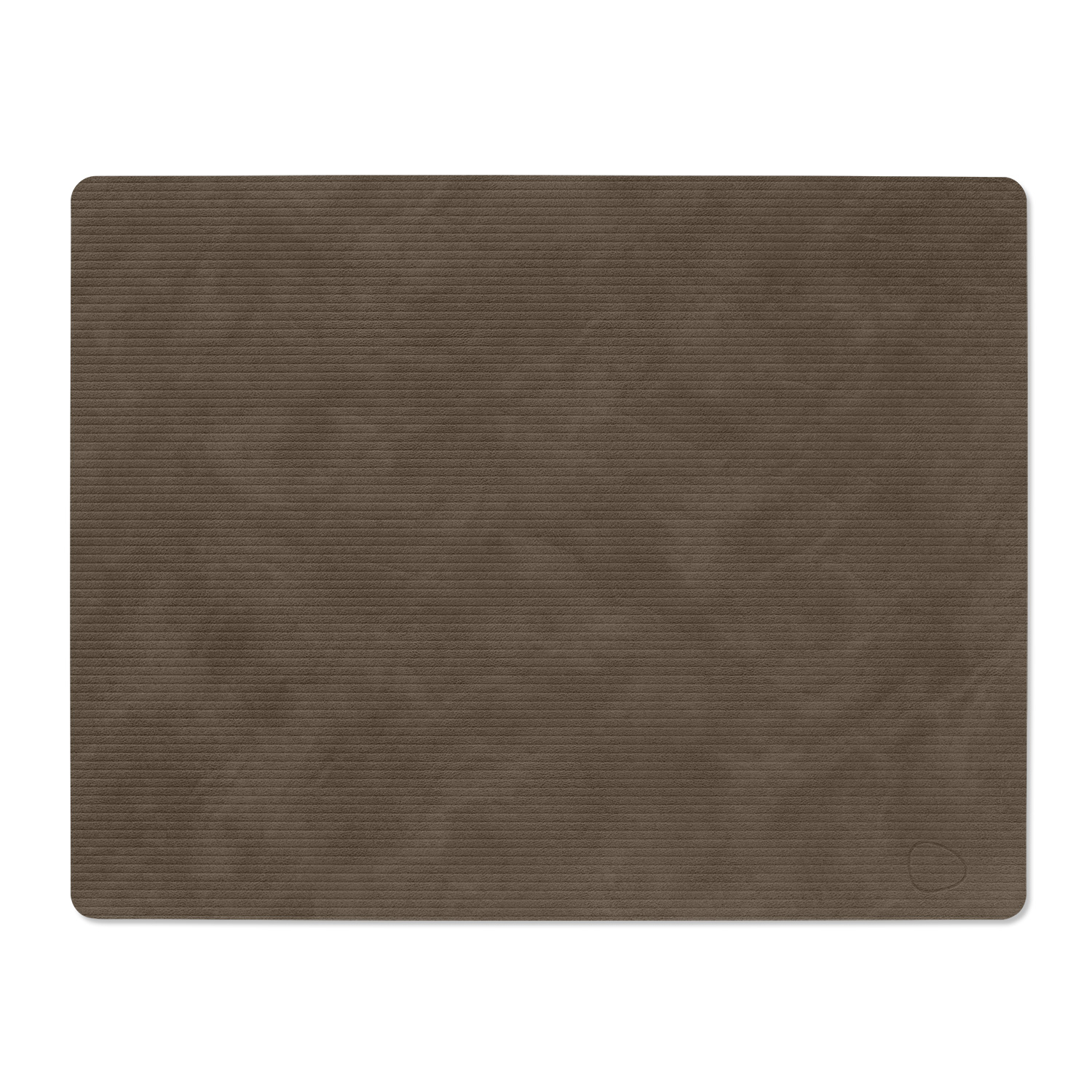LindDNA Placemat Corduroy Square Caviar 35x45 cm - Recycled Leder