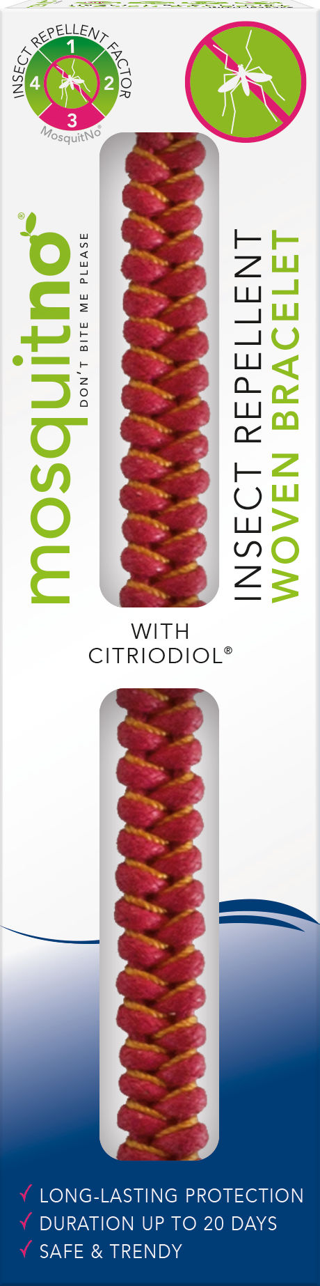 MosquitNo Armband Anti-Mug Woven Citriodiol