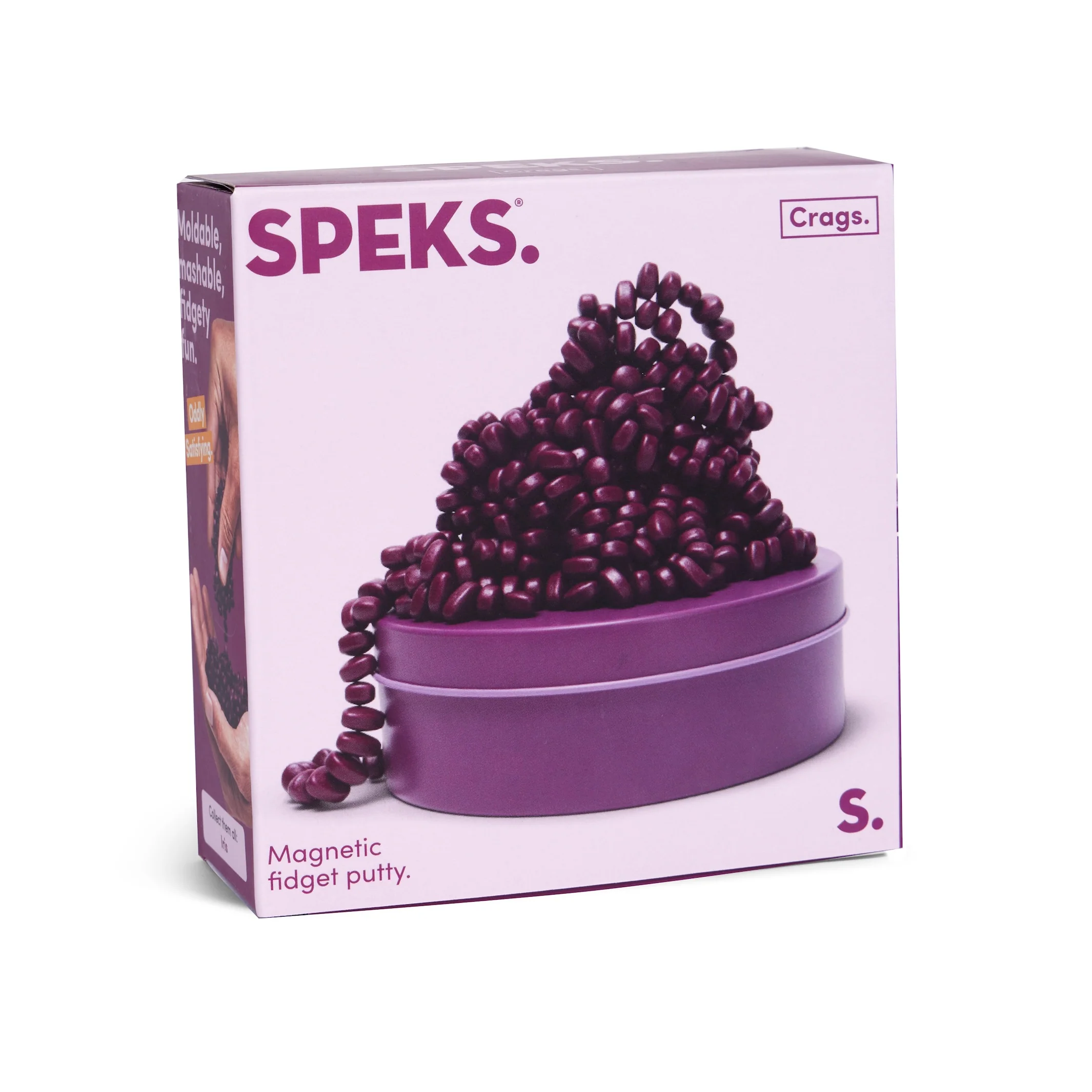 Speks Crags Magnetic Fidget Putty Matte Iris - 9.5x9.5x3.8 cm - Rare Earth Magnets