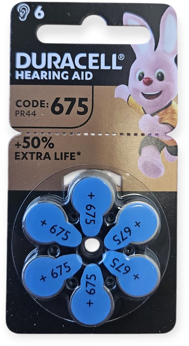 Duracell Batterij DA675 Blauw voor Hoorapparaat - 6 stuks