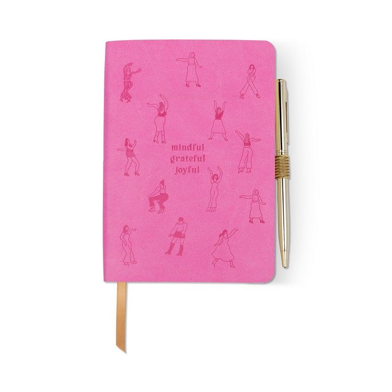 Designworks Ink Notebook Gratitude Journal Dancing Ladies met Pen - 16.5x11.4 cm - 196 blz.