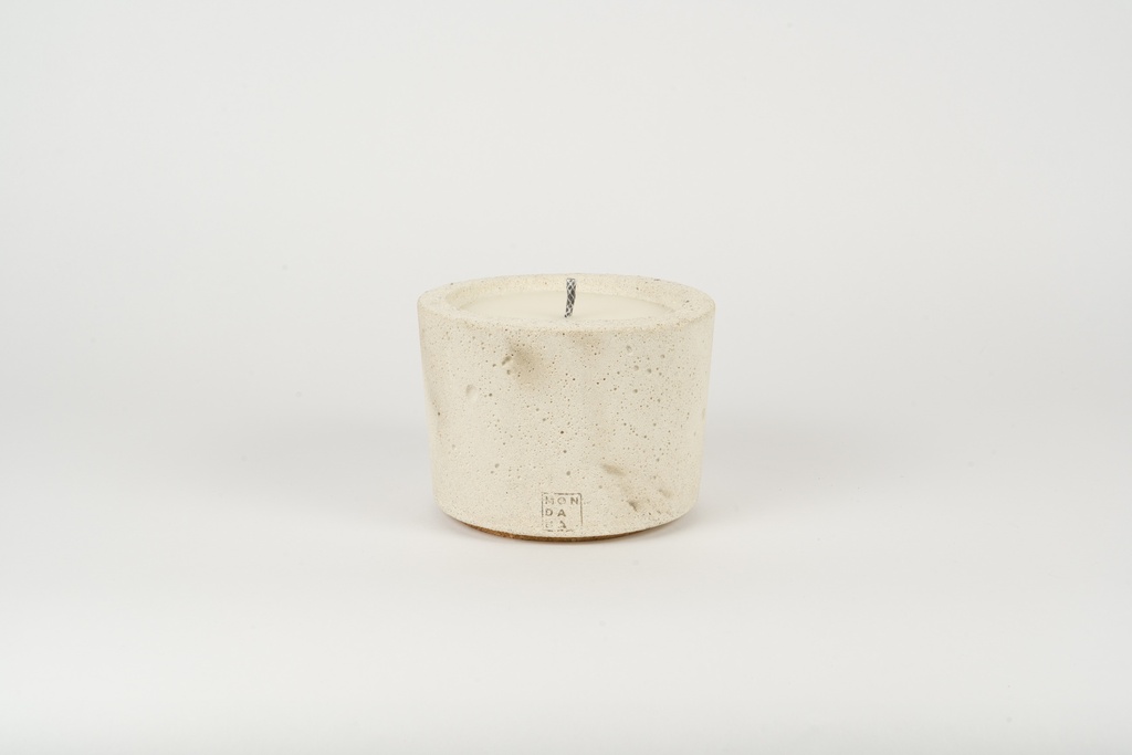Mon Dada Kaars Urban Table One Ecru Marble 15x10.5 cm - Concrete - Outdoor