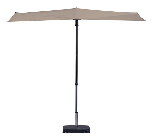 Madison Parasol Alu Sun Wave 270 cm Half Rond Ecru