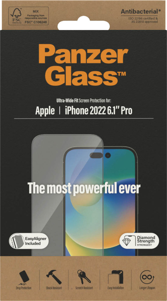 PanzerGlass Apple Iphone 2022 6.1" Pro UWF AB with EasyAligner