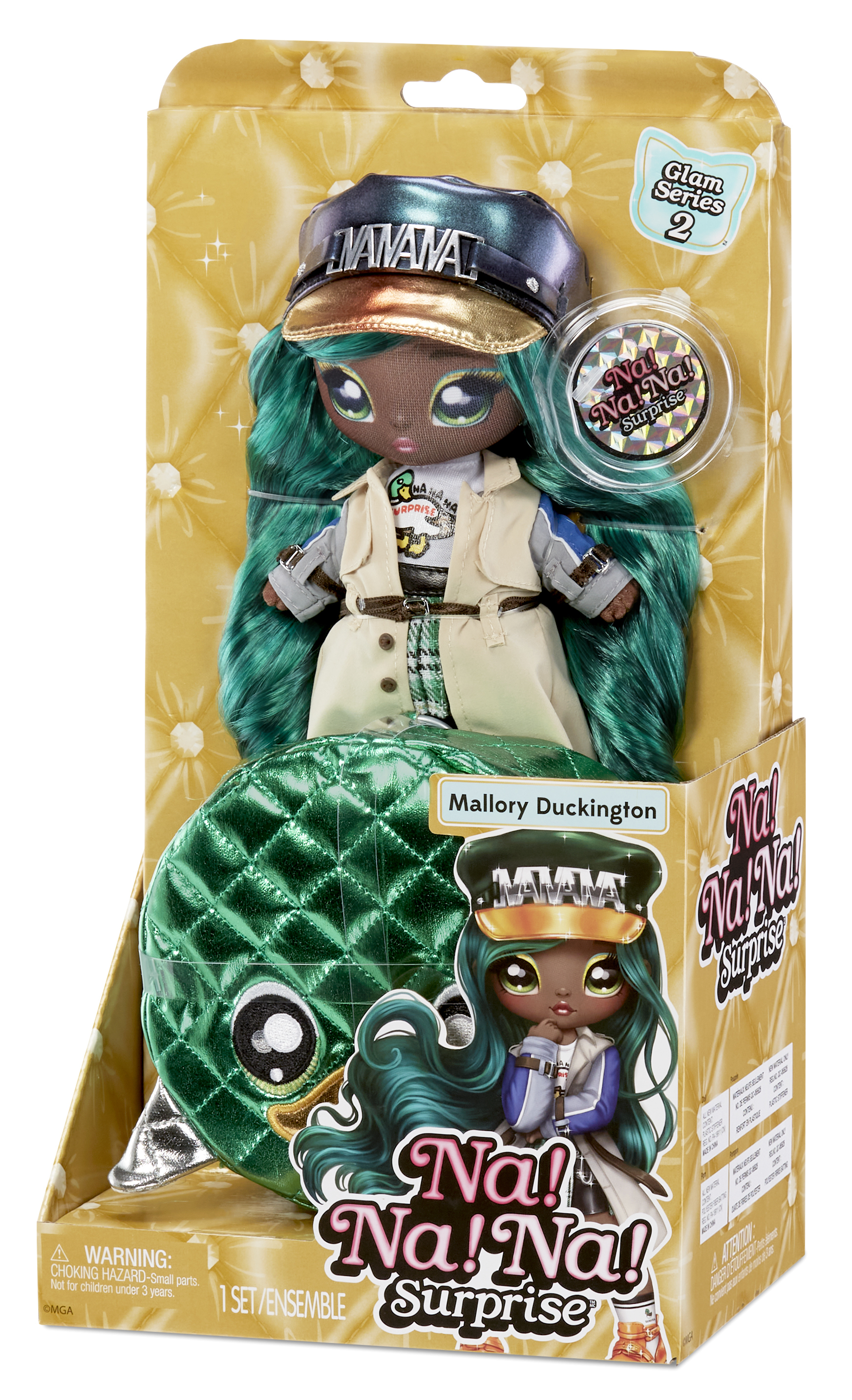 Na! Na! Na! Surprise 2 in 1 Fashion Doll and Purse Glam 2, Mallory Holmes + Duck