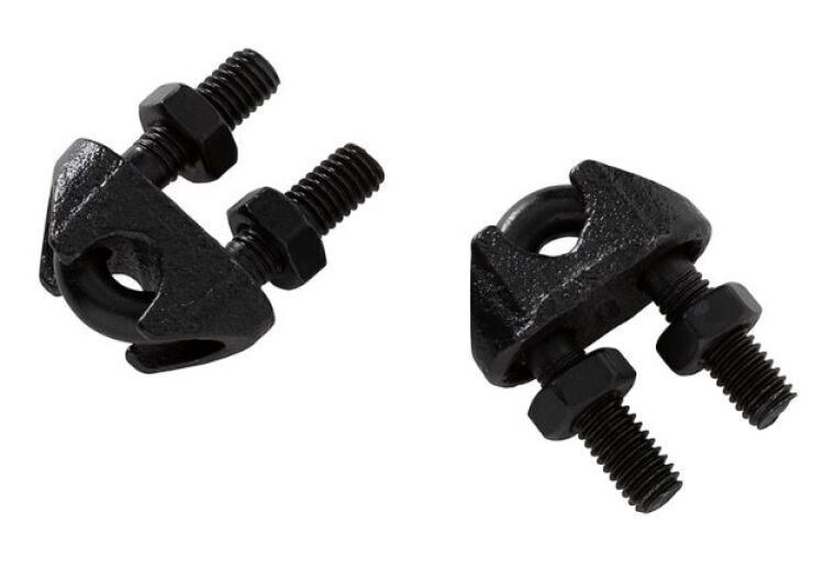 MACK 2 Staaldraadklemmen 8 mm Zwart