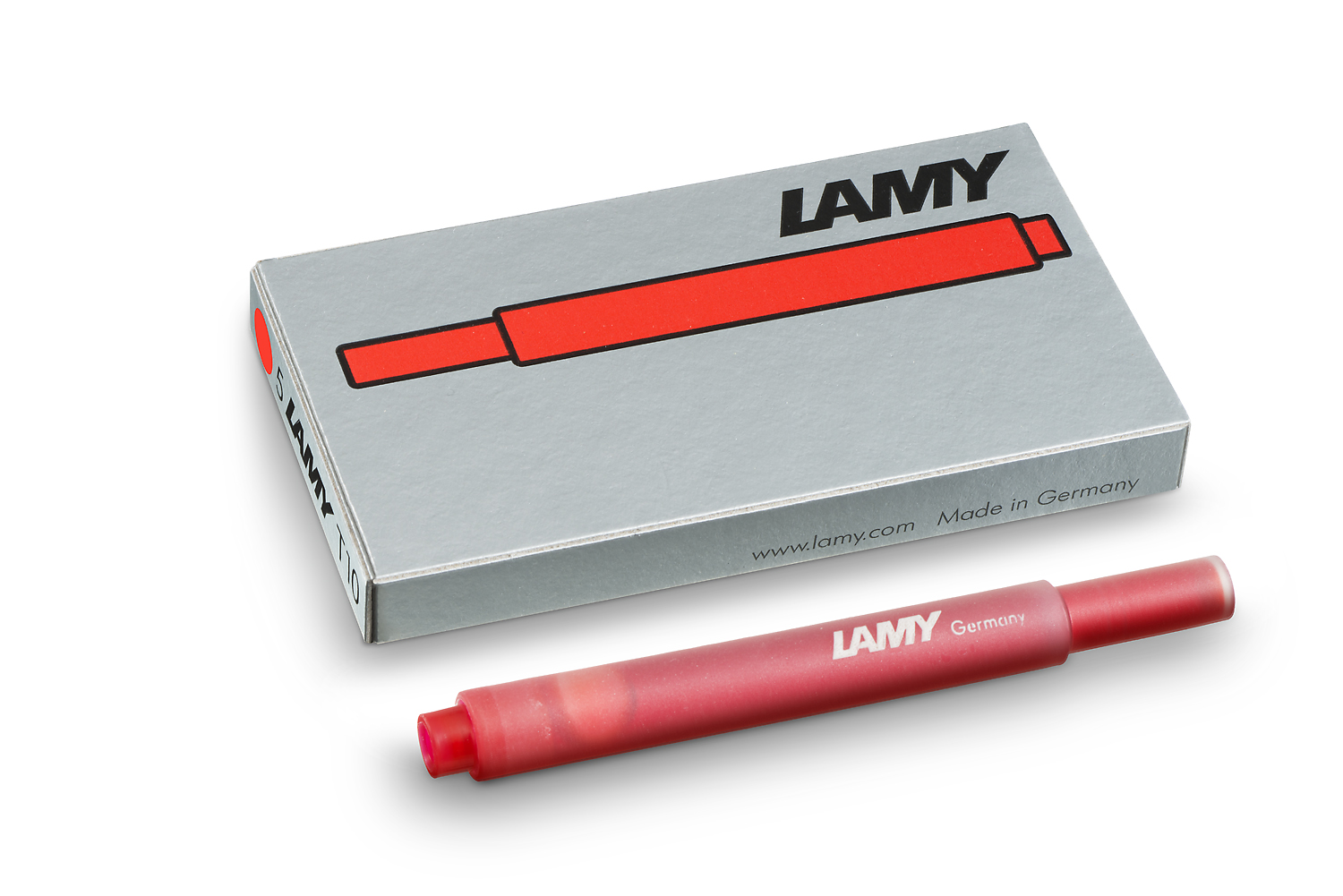 Lamy Inktpatroon T10 Rood - 5 stuks