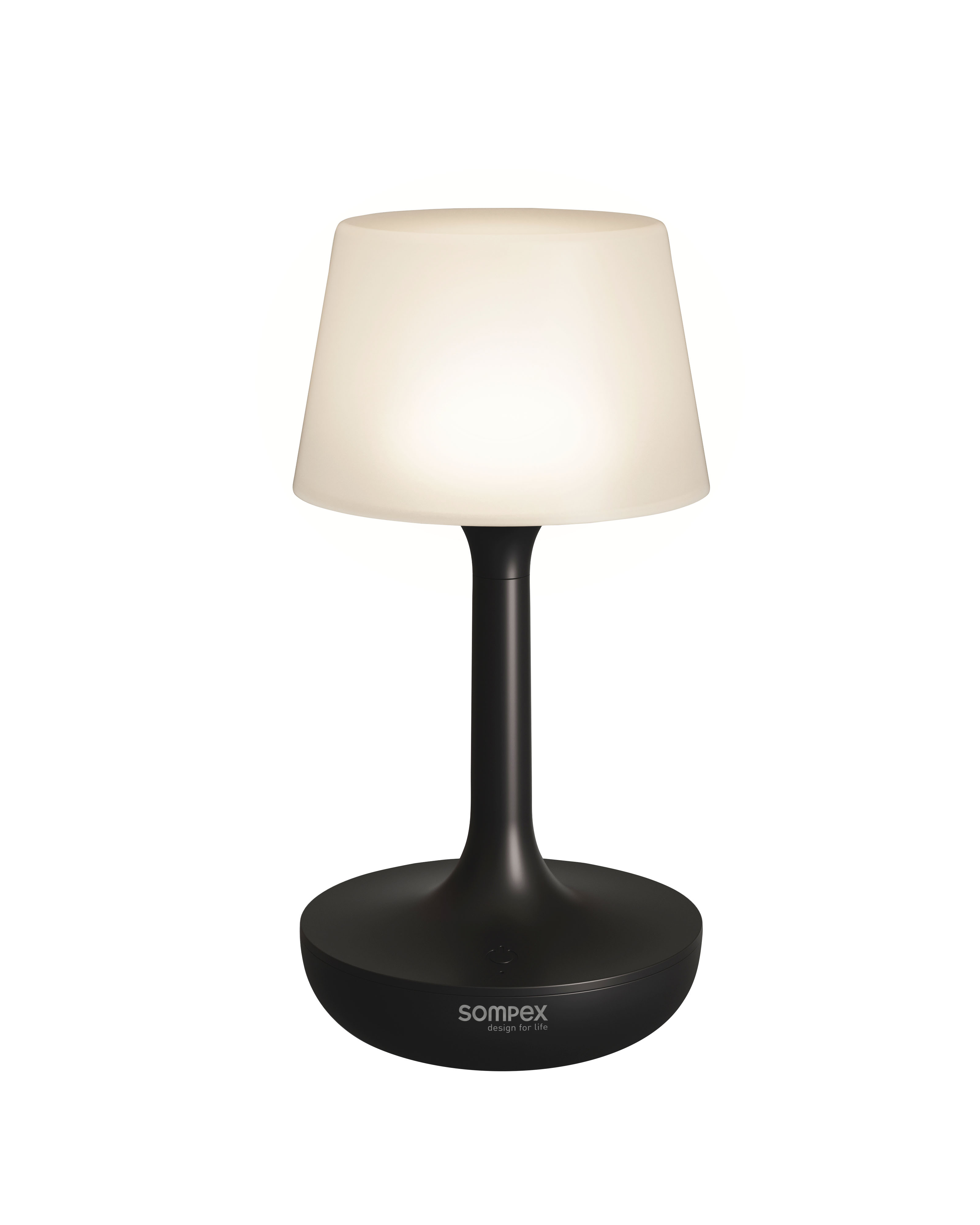 Sompex Tafellamp Ginn Black - 9.4x18 cm - Oplaadbaar (incl. Oplaadstation) - 1.2 W