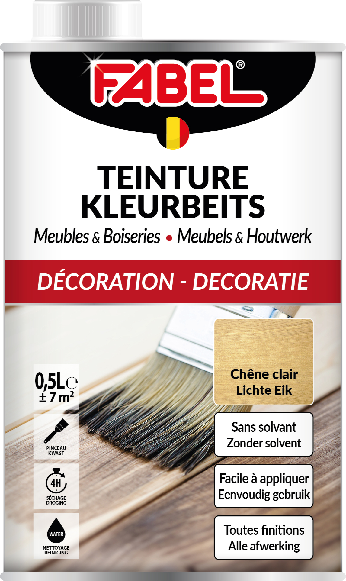 Fabel Kleurbeits Hout en Meubels LIchte Eik 500 ml