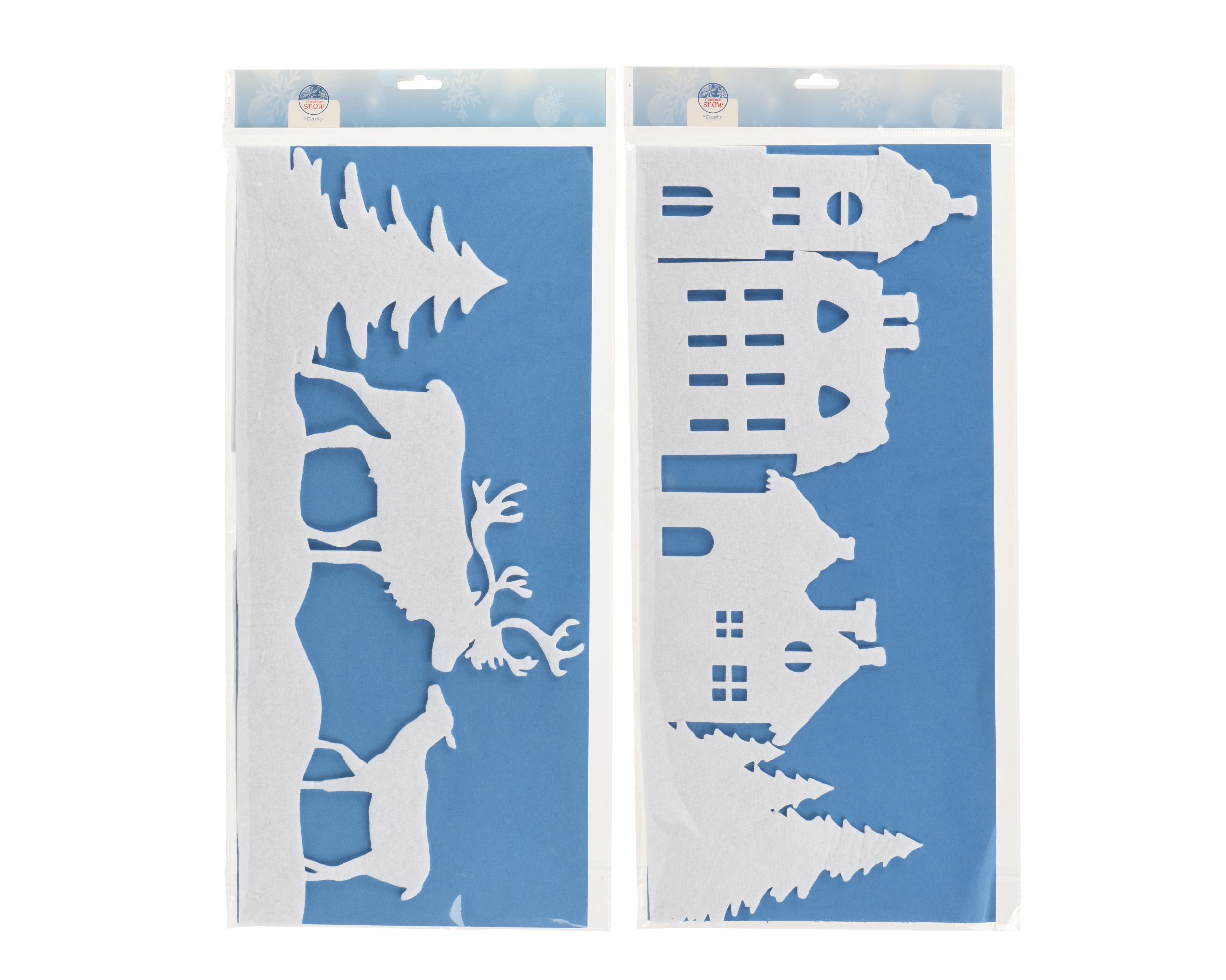Deco Rand Rendieren/Huizen Wit 100x25 cm - assorti - prijs per stuk