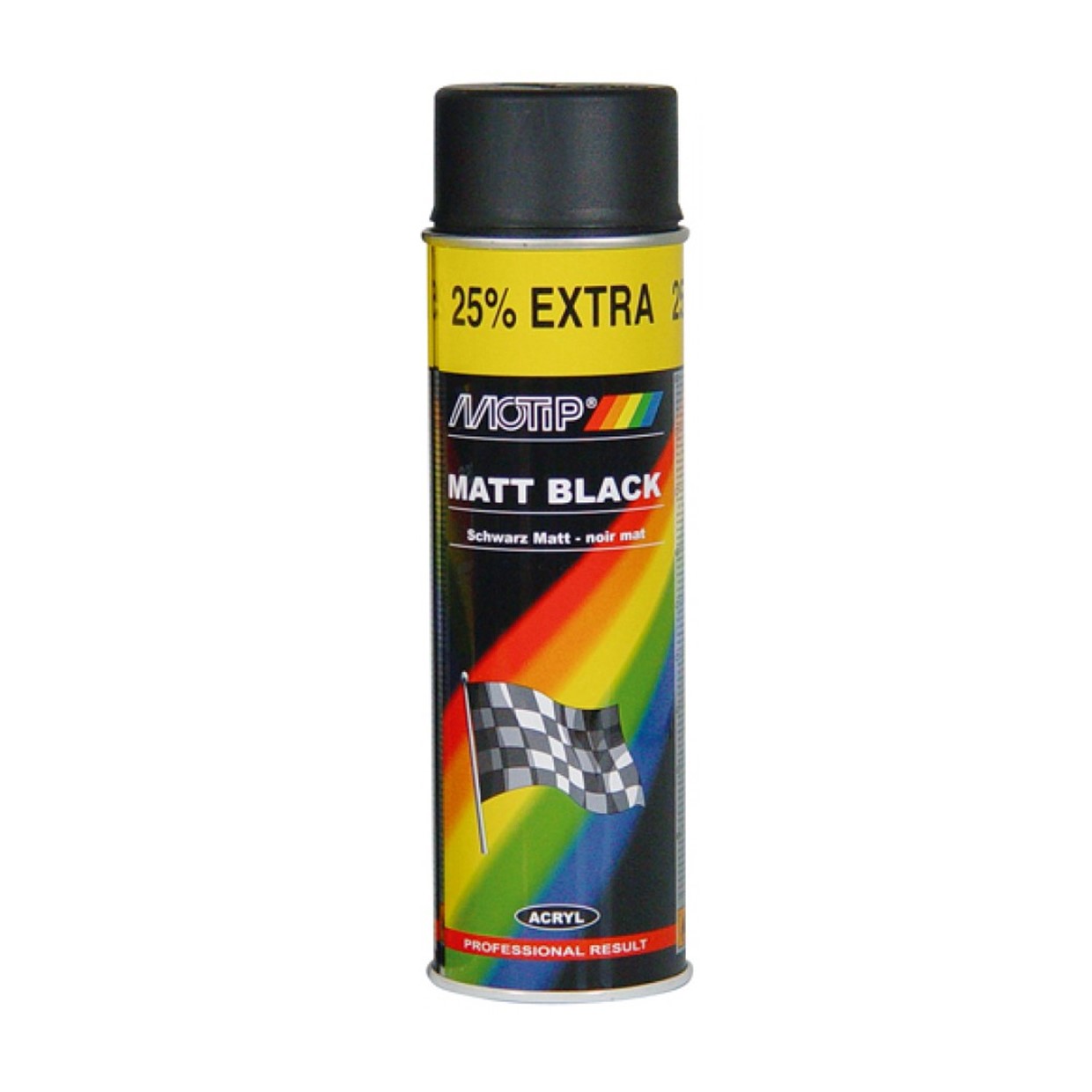 Motip rallye zwart mat spuitbus 500ml kleur 04006