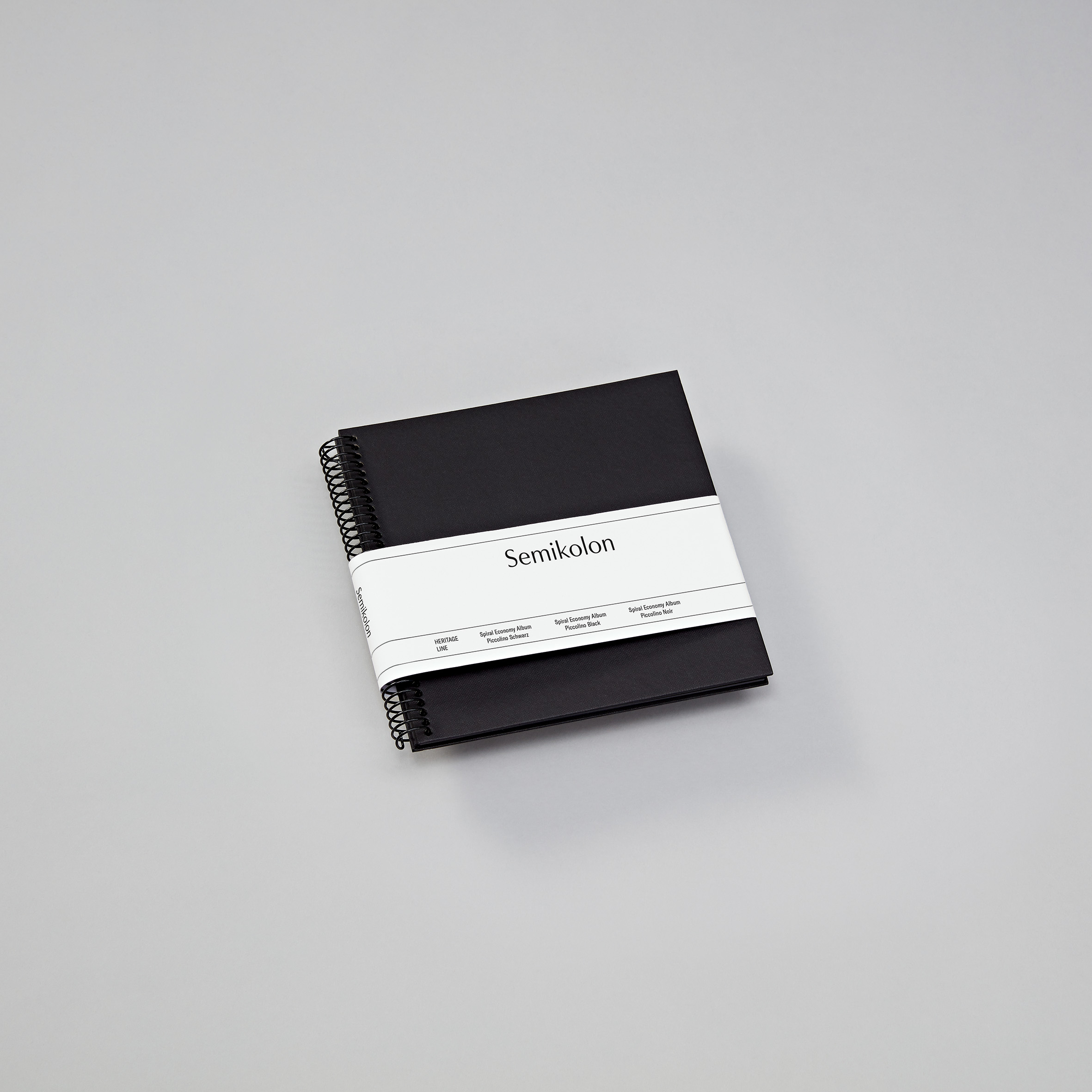 Semikolon Fotoalbum Spiral Piccolino Black - 17x17 cm - 20 blz. - Black