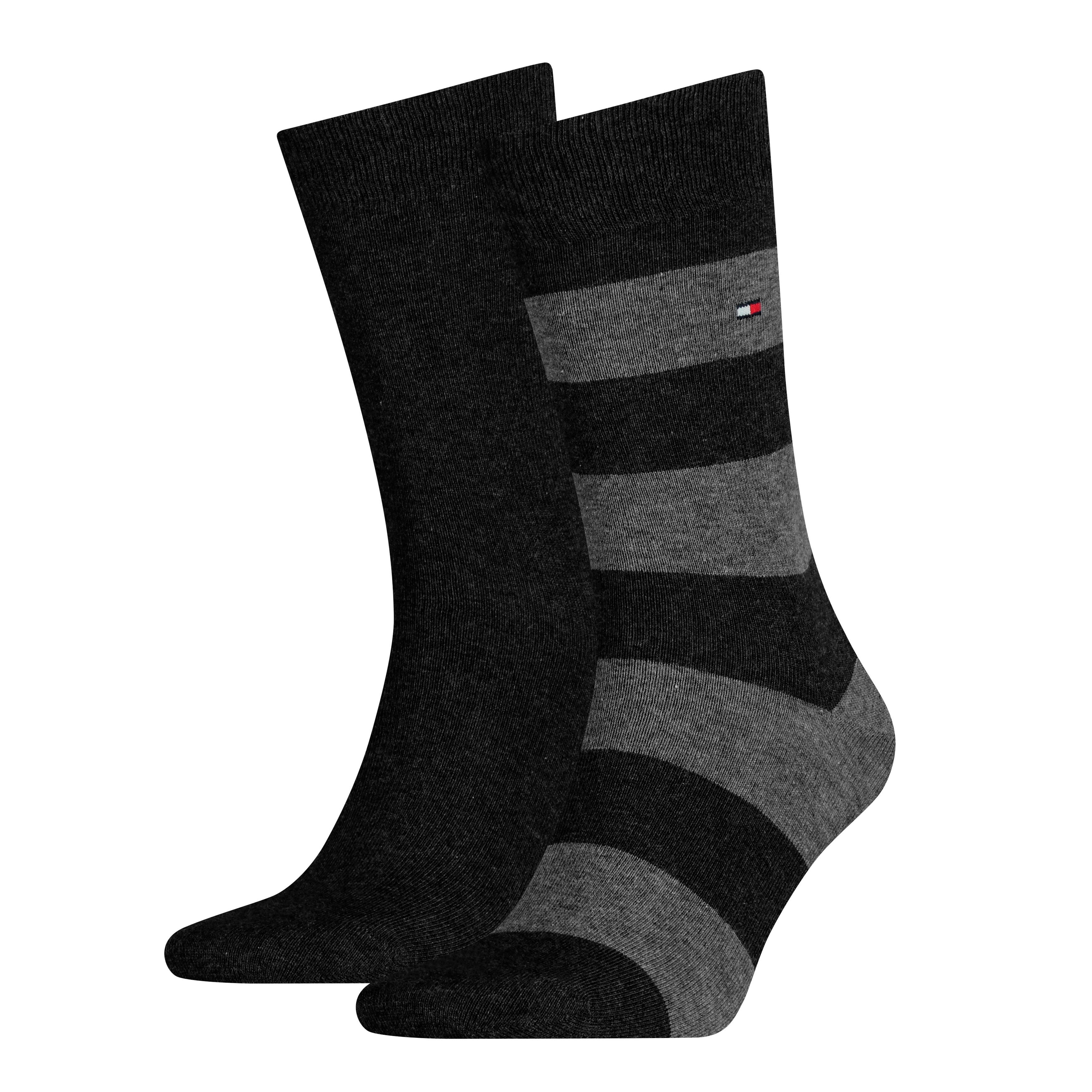 Tommy Hilfiger Sokken Heren Rugby 2 paar Black - maat 43-46