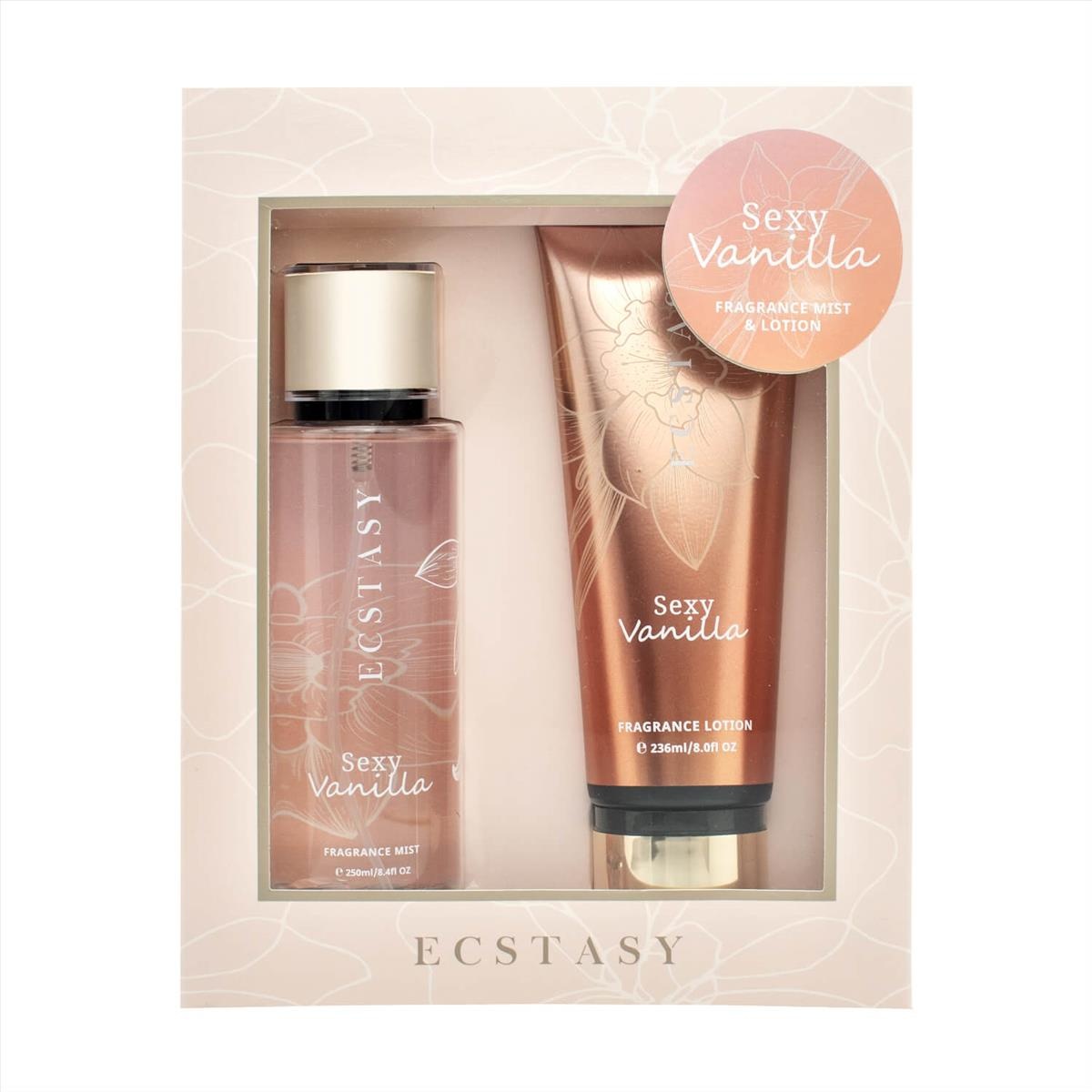 Ecstasy Cadeauset Sexy Vanilla Bodymist 250 ml & Bodycreme 236 ml