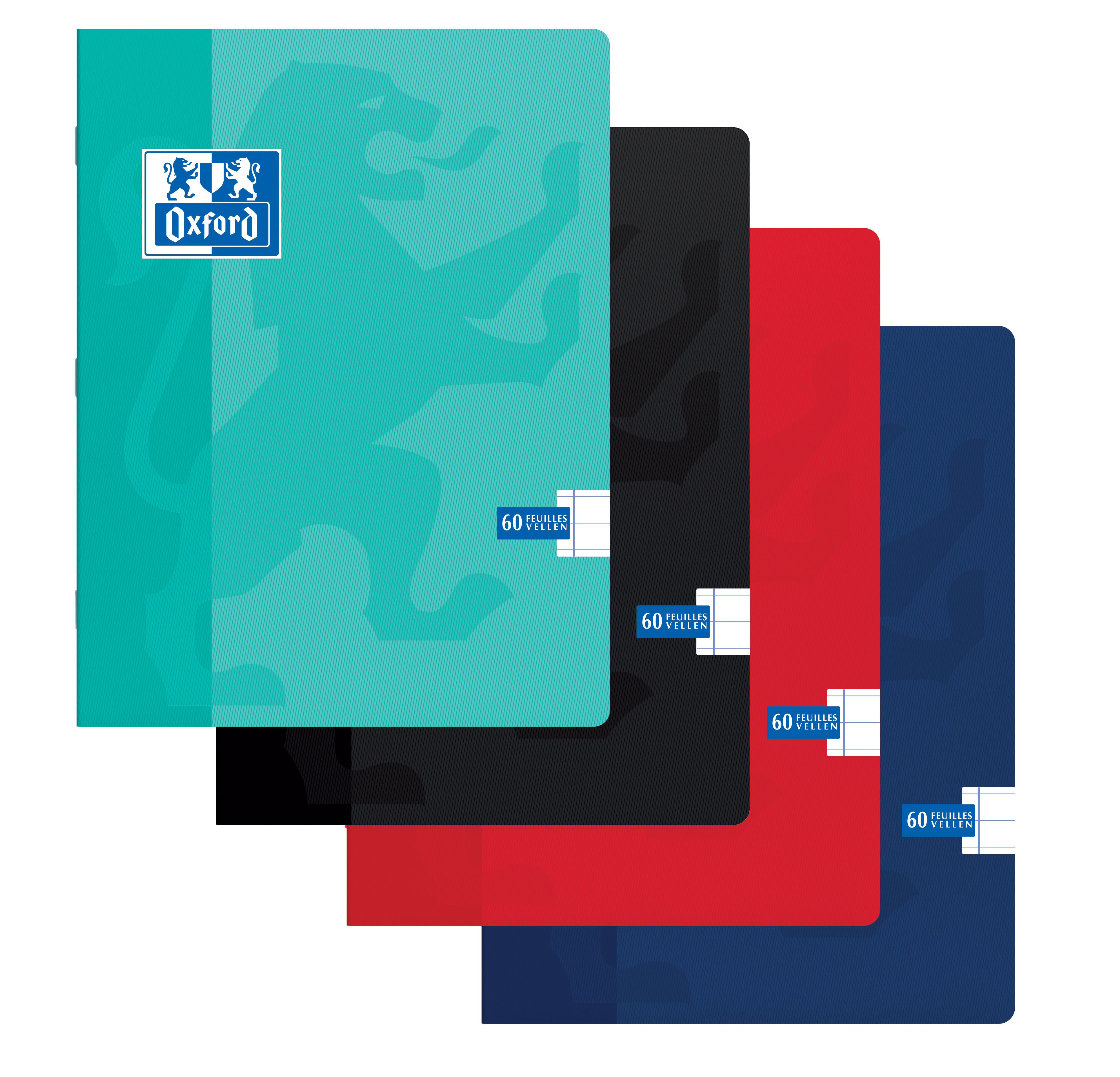Oxford Schrift A5 Gelijnd - 90 g 120 pag. - assorti - Optik Paper - Prijs per Stuk