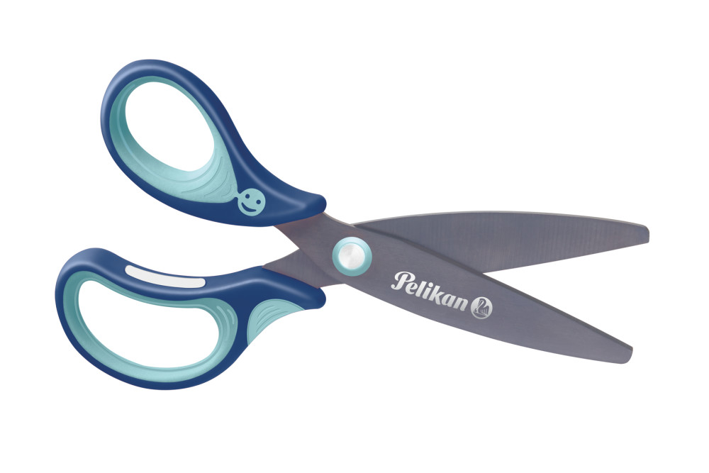 Pelikan Schaar Griffix Ergonomisch Blauw - Linkshandig - Rond