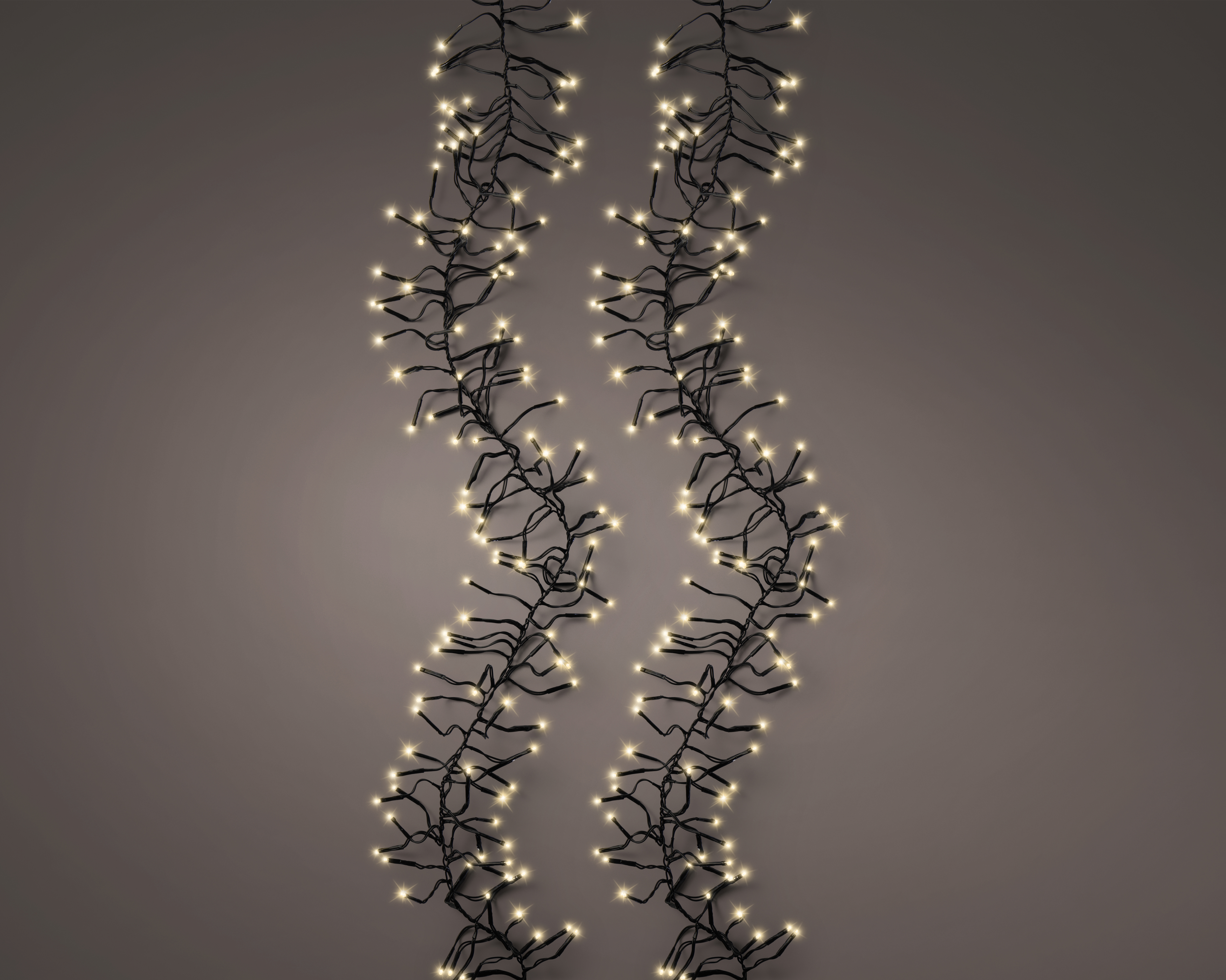 Kerstverlichting LED Cluster Twinkle 10.5m - 1128 Lights - Black/Champagne - Outdoor