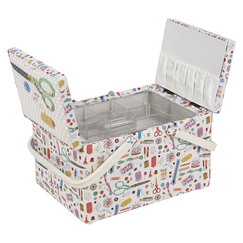 Hobby Gift Naaidoos Accessoirepatroon Dubbel Deksel 21x30,5x19,5 cm