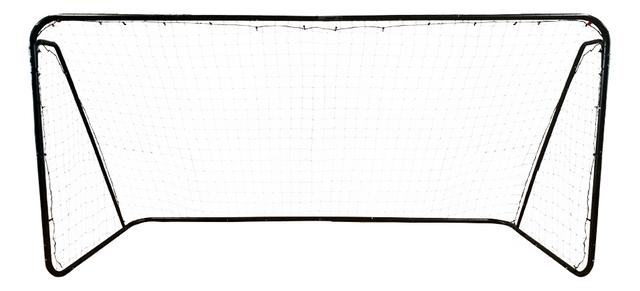 Metalen Voetbalgoal 450 X 180  x 220cm, zwart gelakt, buis 50 mm