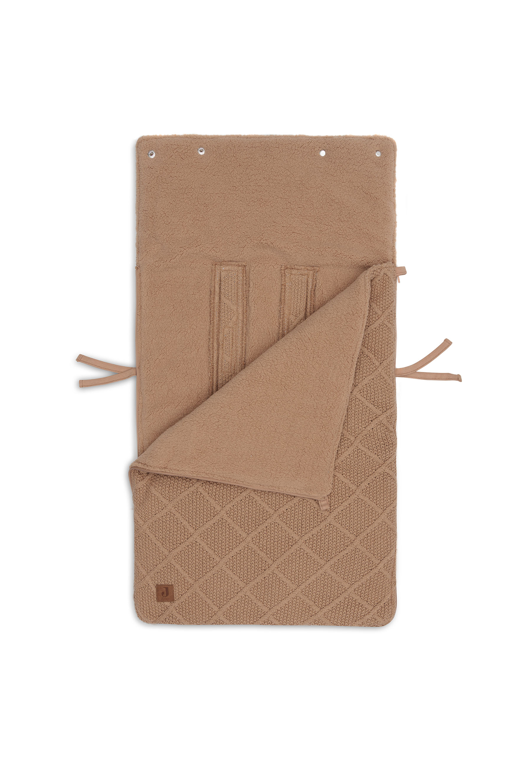 Jollein Voetenzak Groep 0+ 3-5 punts Check Knit Biscuit