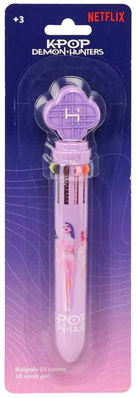 KPop Demon Hunters Multicolor Balpen 10 kleuren - Blister