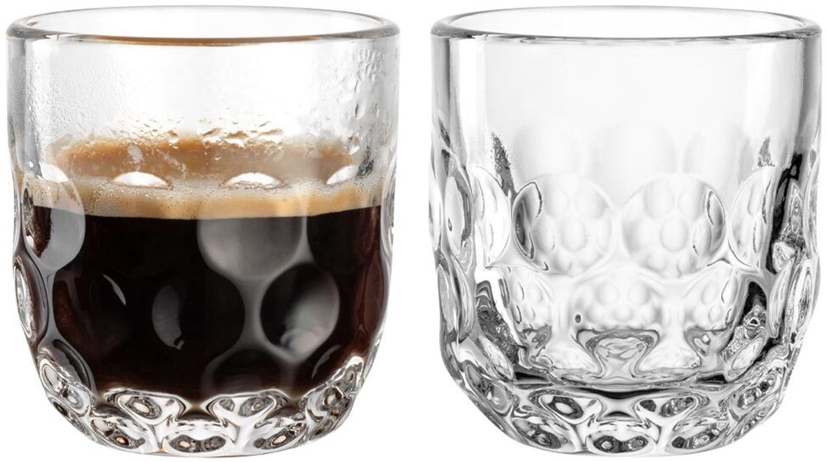 Leonardo Espressoglas Gocce 1 60ml set 2 stuks - 5x6 cm