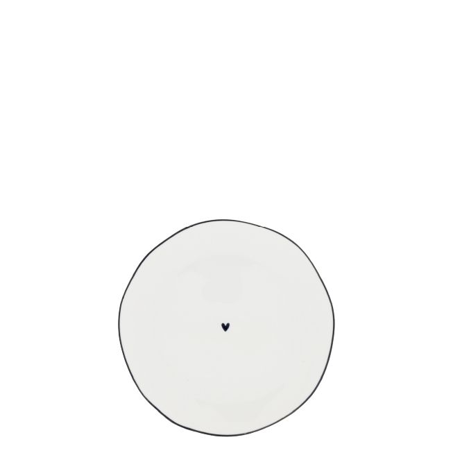 Bastion Collections Broodbordje Black Heart 13cm - Keramiek