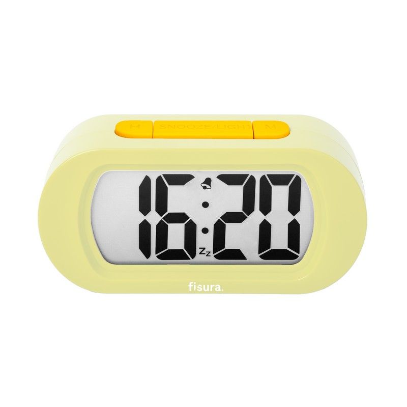 Fisura Alarmklok Gummy Clock Yellow 15x5.5x8 cm