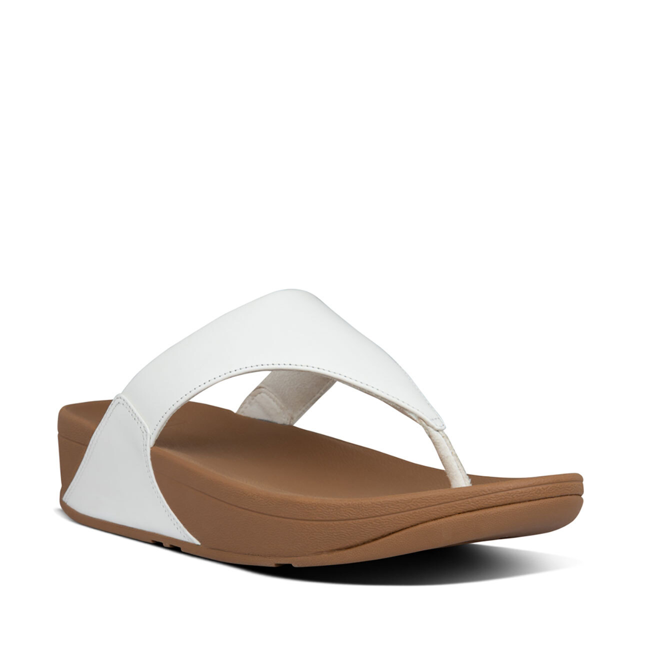 Fitflop Teenslipper Dames Lulu Leather Toepost White - maat 39