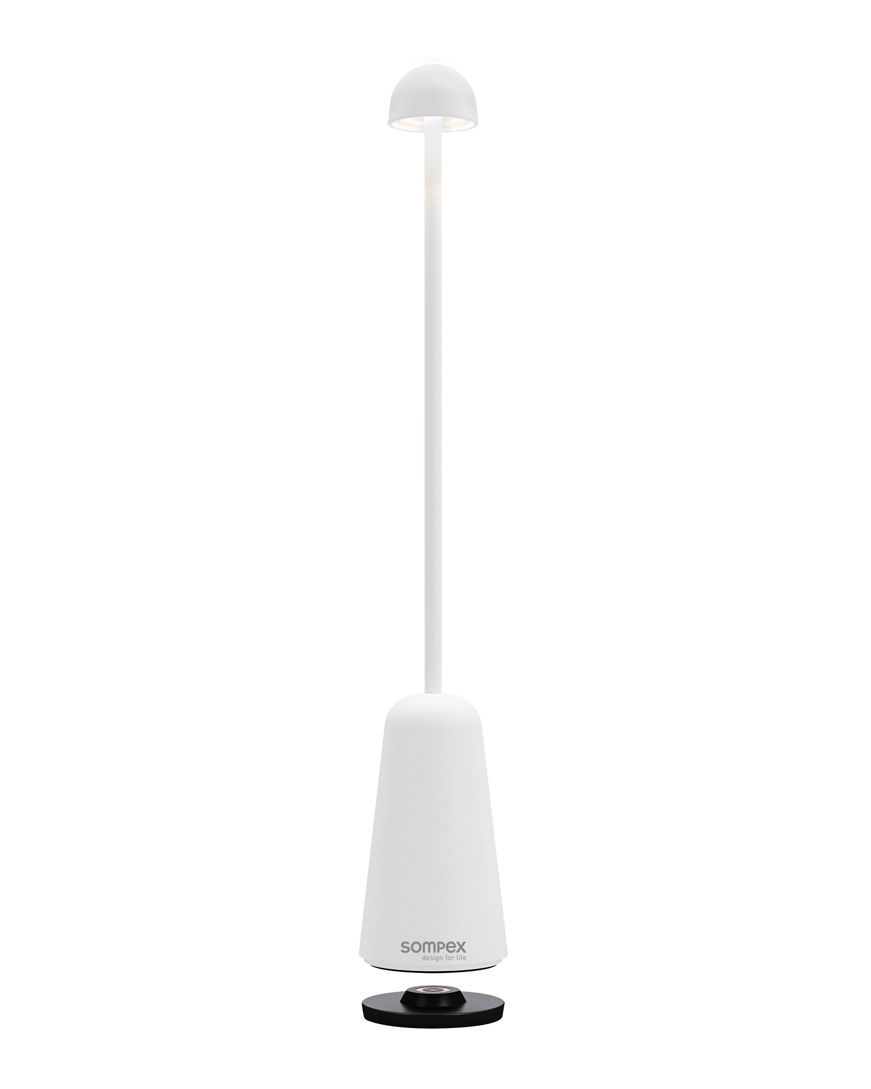 Sompex LED Tafellamp Minimax White - 5x30 cm - Aluminium - Oplaadbaar (incl. Oplaadstation) - 1.8 W - voor Binnen en Buiten