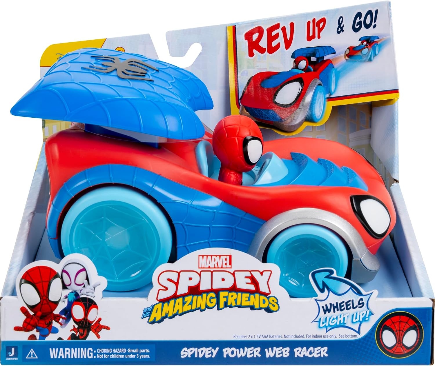 Spidey and His Amazing Friends - Spidey Speedy Charge up Speedster, Rev up en go
