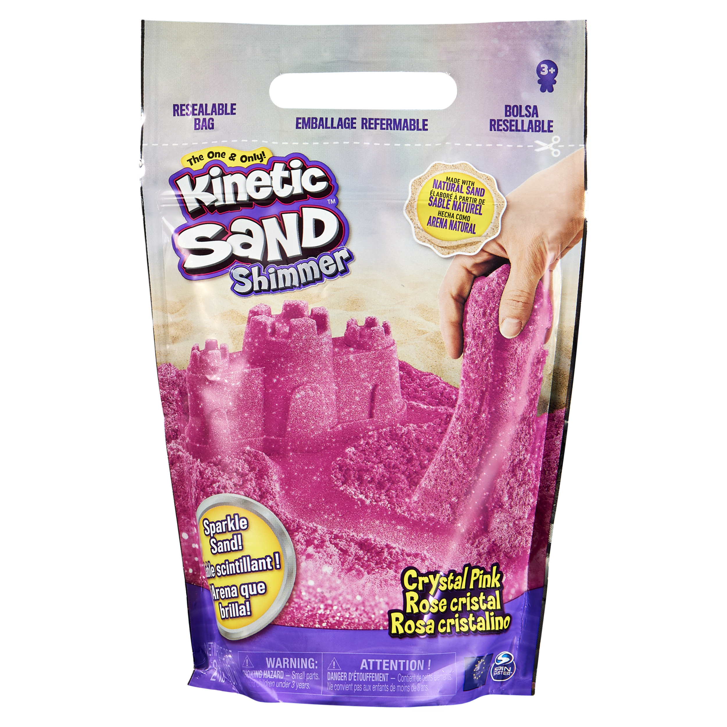Kinetic Sand, Glitter Sand Bag Crystal Pink 907 gram Kinetic Sand, Glitter Sand Bag Crystal Pink 907 gram