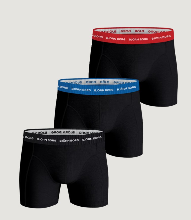 Bjorn Borg Boxershort Heren Katoen Stretch 3 stuks Multipack 2 Black  - L