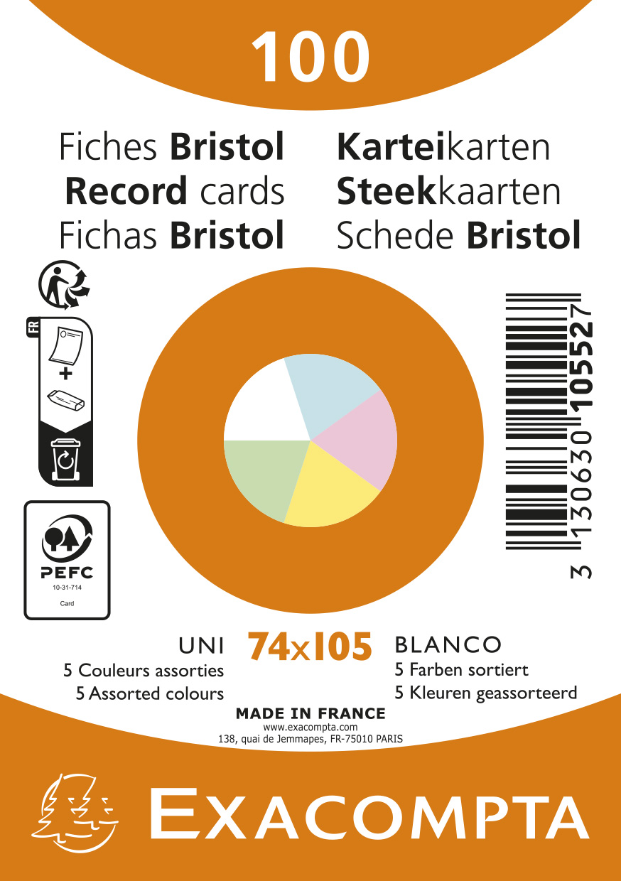 PRICARO sticky notes Für ihre Akten, 100 sheets, 10 pieces