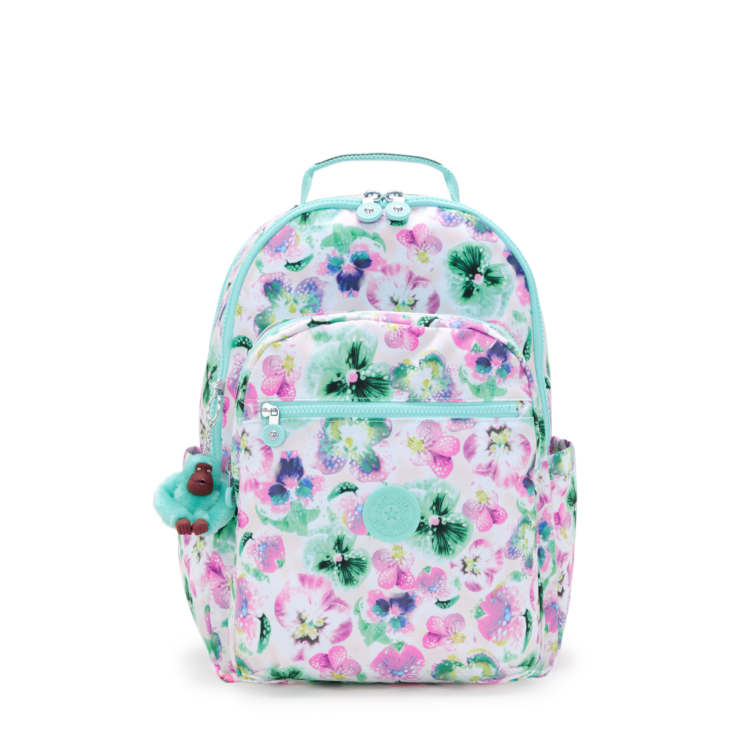 Kipling Rugzak Seoul College 32 l Aqua Blossom - 44x25x35 cm